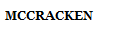 MCCRACKEN